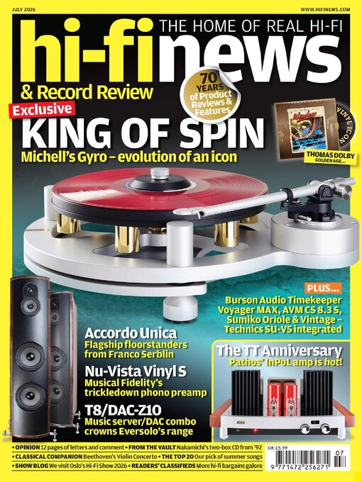 Cover image for Hi Fi News